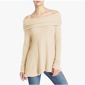 Free people Women's Off-Shoulder Cream Sweater xs